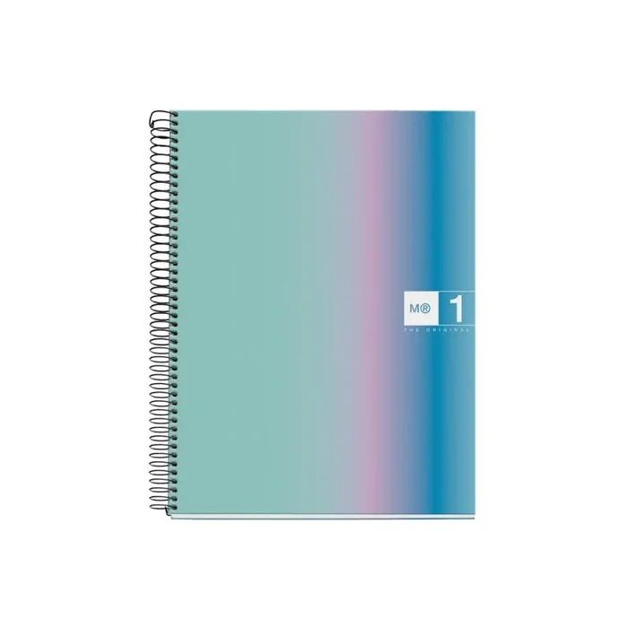 Cuaderno espiral miquelrius din a4 80 hojas 90 gr cuadro 5 mm tapa forrada aurora santorini