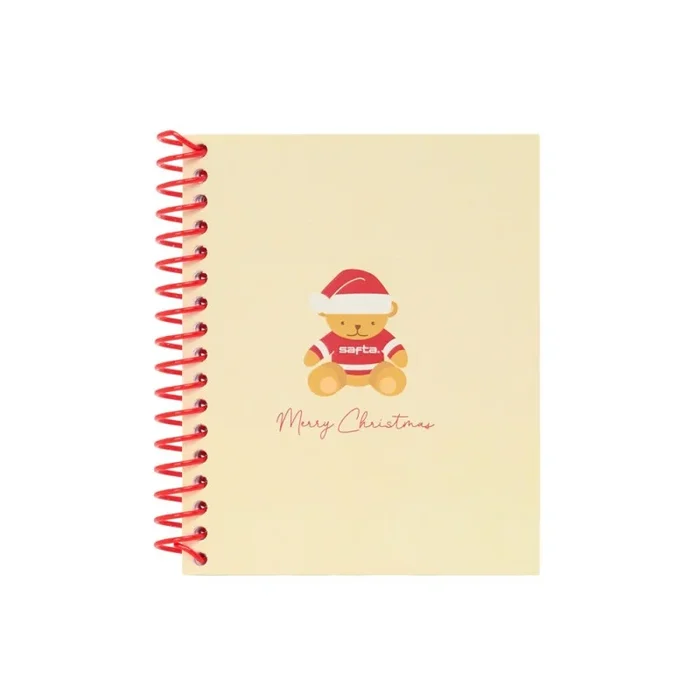 Cuaderno espiral safta a6 120h 60 gr microperforado cuadro 5 mm tapa forrada complementos safta