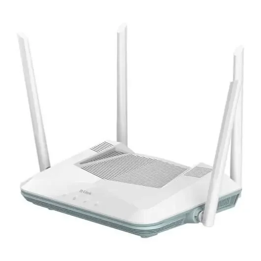 D-Link Eagle Pro AI AX3200 WiFi 6 Smart Router Doble Banda – Hasta 2402Mbps – 4 Puertos LAN 10/100/1000 Mbps y 1 Puerto LAN 10/100/1000 Mbps – 4 Antenas Externas – MU-MIMO y OFDMA