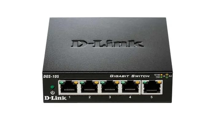 D-Link Switch Gigabit Ethernet – 5 Puertos – 10/100/1000 Mbps – Velocidad de Hasta 1000Mbps – Bajo Consumo