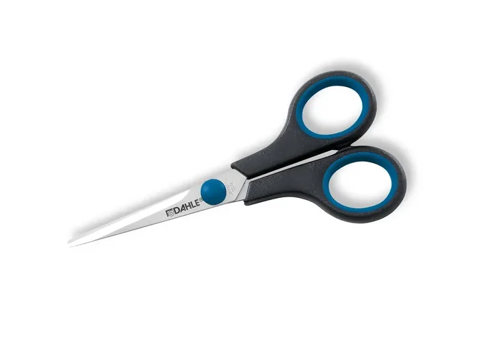 Dahle 54405 Office Comfort-Grip Tijeras de Acero Templado 14cm – Hojas Afiladas – Mangos Revestidos de Goma