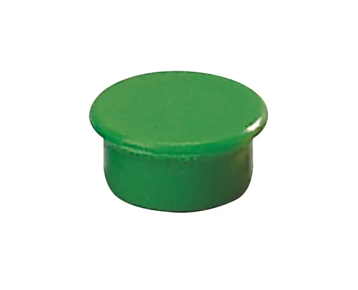 Dahle 95513 Pack de 10 Imanes para Pizarra Blanca – Diametro de 13mm – Color Verde