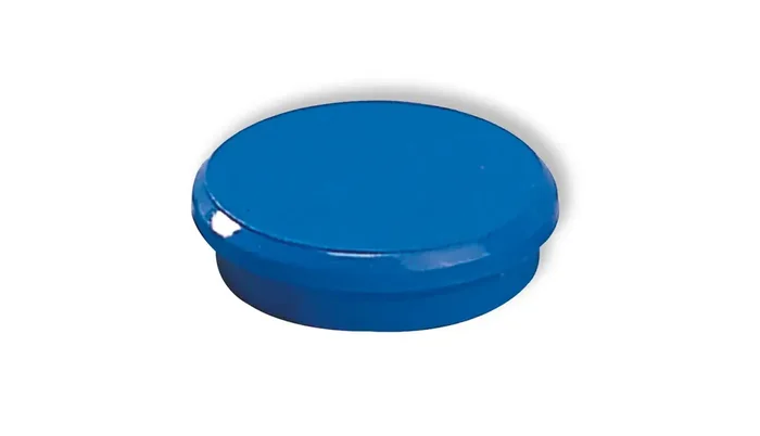 Dahle 95524 Pack de 10 Imanes para Pizarra Blanca – Diametro de 24mm – Color Azul