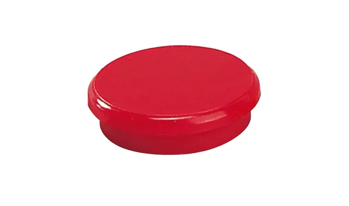 Dahle 95524 Pack de 10 Imanes para Pizarra Blanca – Diametro de 24mm – Color Rojo