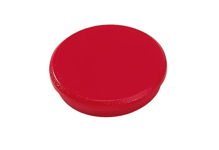Dahle 95532 Pack de 10 Imanes para Pizarra Blanca – Diametro de 32mm – Color Rojo