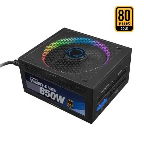 DeepGaming Energy-G Fuente de Alimentacion 80 Plus Gold Modular 850W ATX 3.0 – Conector PCIe 6 + 2 pines – PFC Activo – ARGB – Ventilador 140mm