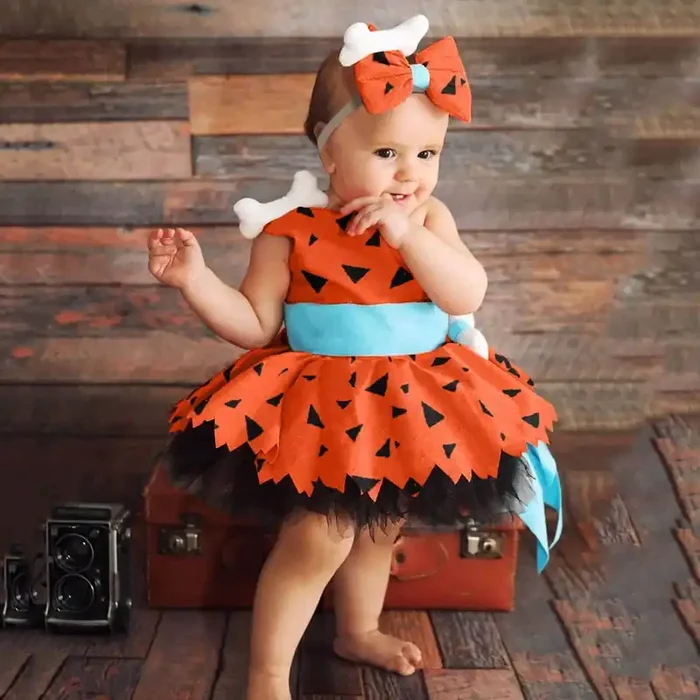 Disfraz de carnaval de los Picapiedra para niña