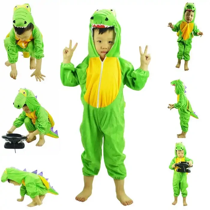 Disfraz de Dinosaurio Verde para Niño Cosplay