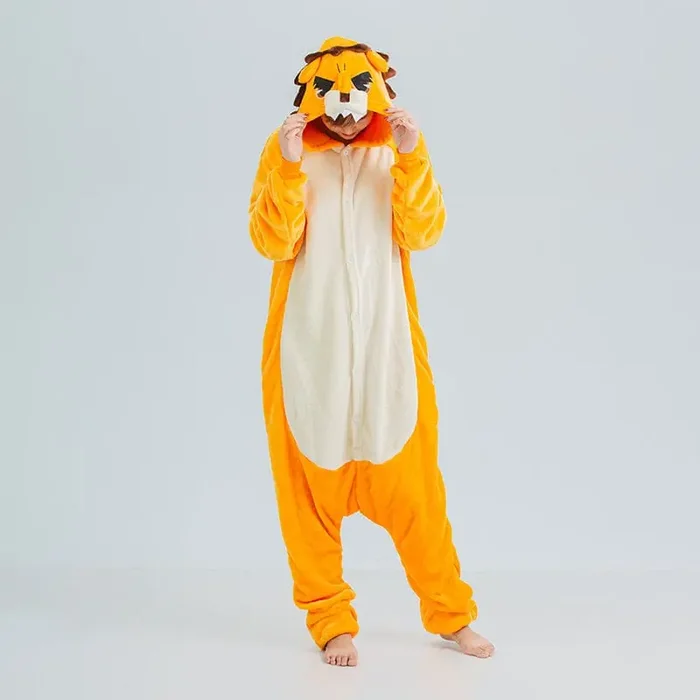 Disfraz de León Pijama Acolchado Unisex en Polar