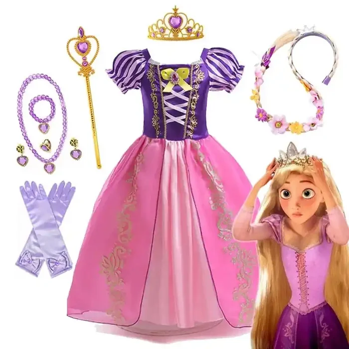Disfraz de Princesa Infantil Rapunzel Traje Violeta
