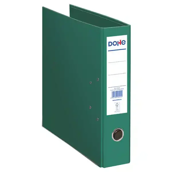 Dohe Archivador Ecofile – 320x285mm – Carton Rigido Forrado con Papel Offset Impreso – Ollao, Rado, Tarjetero Adhesivo – Cantonera Metalica – Mecanismo de Palanca Niquelado (12 uds)