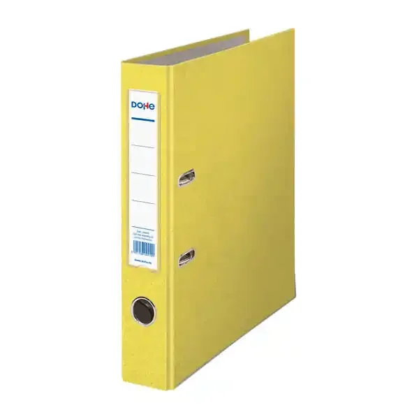 Dohe Archivador en Carton Forrado con Polipropileno – con Ollao, Rado y Tarjetero en el Lomo – Palanca de Maxima Calidad – Cantoneras Metalicas (12 uds)