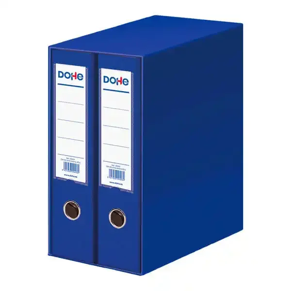 Dohe Archivador Tamaño A4 Lomo Ancho – 320mm – Carton Forrado con Polipropileno – Cantoneras Metalicas – Ollao, Rado y Palanca de Maxima Calidad (3 uds)