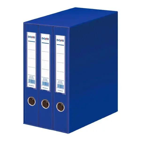 Dohe Archivadores Tamaño A4 Lomo Estrecho – 297x210mm – Carton Forrado con Polipropileno – Cantoneras Metalicas – Ollao, Rado y Palanca de Maxima Calidad (3 uds)