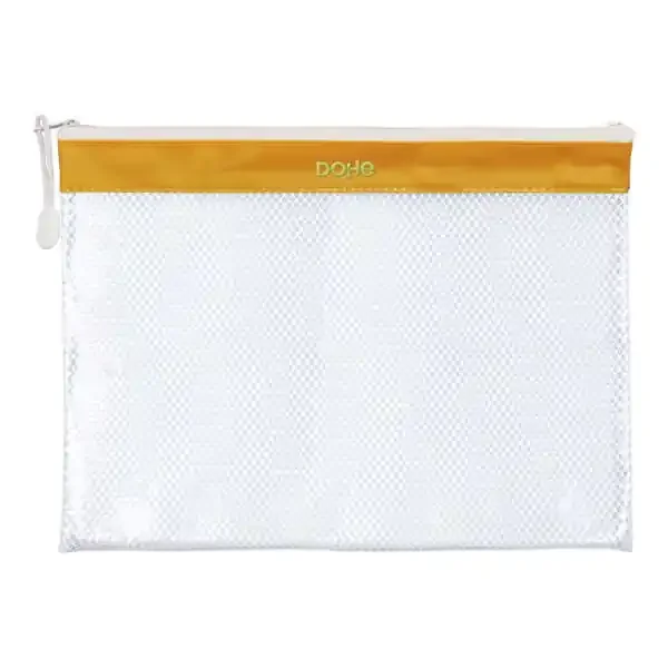 Dohe Bolsa Cremallera PVC – 32x24cm – Ideal para Documentos A4 (12 uds)