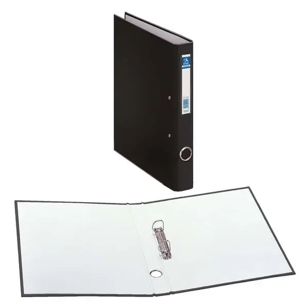 Dohe Carpeta de Carton Forrado con Polipropileno – Tamaño A4 – Anillas Mixtas – Ollao y Tarjetero en Lomo (12 uds)