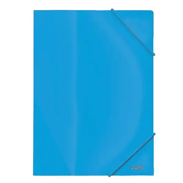 Dohe Carpeta de Gomas con Tres Solapas – 600 Micras – Fabricada en Polipropileno Opaco Cristal – Cierre de Gomas Redondas (10 uds)
