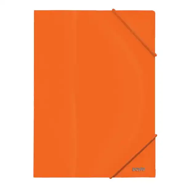 Dohe Carpeta de Gomas con Tres Solapas – 600 Micras – Fabricada en Polipropileno Opaco Cristal – Cierre con Gomas Redondas (10 uds)