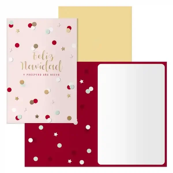 Dohe Copos Pack de 6 Tarjetas de Felicitacion Navideña con Sobre – Tamaño Cerrada 11.5x17cm, Abierta 23x17cm – Papel Offset – Impresas a todo Color