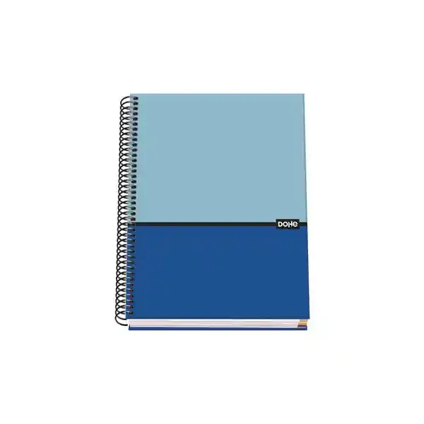 Dohe Cuaderno en Espiral A5 – 162x210mm – Tapa Dura con Carton Forrado – Interior de 100 Hojas de Papel Offset de 90gr – Cuadricula de 5mm con Banda de Color