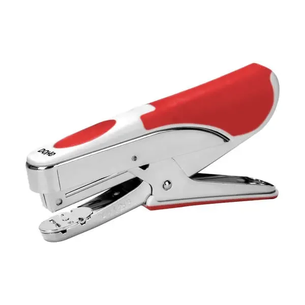 Dohe grapadora Tipo Tenaza – Fabricada en Acero Cromado y Plastico Rojo – Carga Superior – Capacidad de Grapado 20 Hojas – Admite 150 grapas de 22/6, 24/6 y 26/6