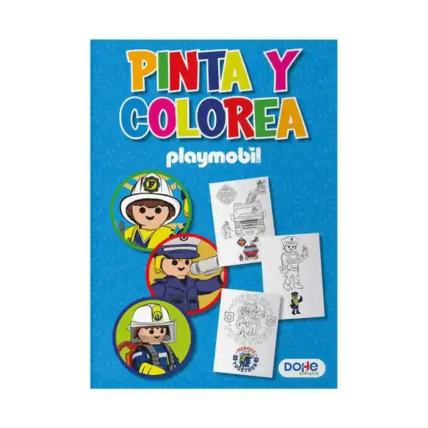 Dohe Libro de Colorear Playmobil Police – Cubierta de Cartulina de 350gr – Interior de 30 Hojas en Papel de 120gr – Ideal para Lapices de Colores y Pinturas de Cera