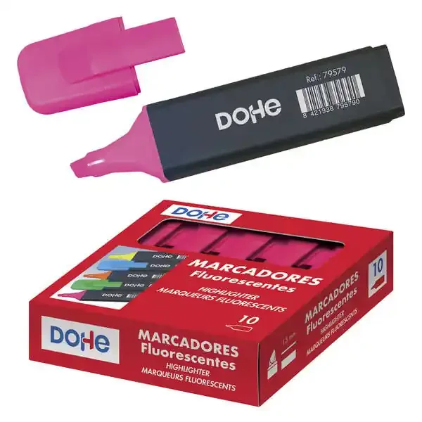 Dohe Marcadores Fluorescentes – Punta Biselada de 1-5mm – Clip en la Capucha – Apto para Todo Tipo de Papel