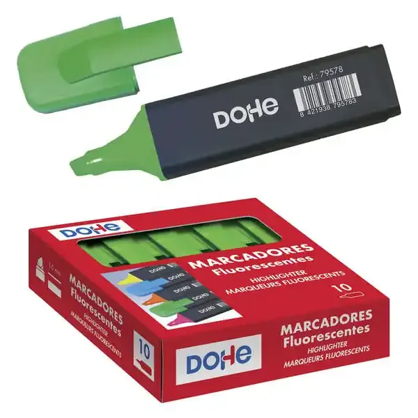 Dohe Marcadores Fluorescentes – Punta Biselada de 1-5mm – Clip en la Capucha – Apto para Todo Tipo de Papel