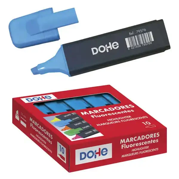 Dohe Marcadores Fluorescentes – Punta Biselada de 1-5mm – Clip en la Capucha – Apto para Todo Tipo de Papel