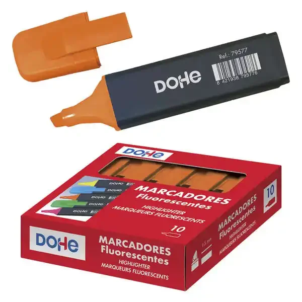 Dohe Marcadores Fluorescentes – Punta Biselada de 1-5mm – Clip en la Capucha – Apto para Todo Tipo de Papel