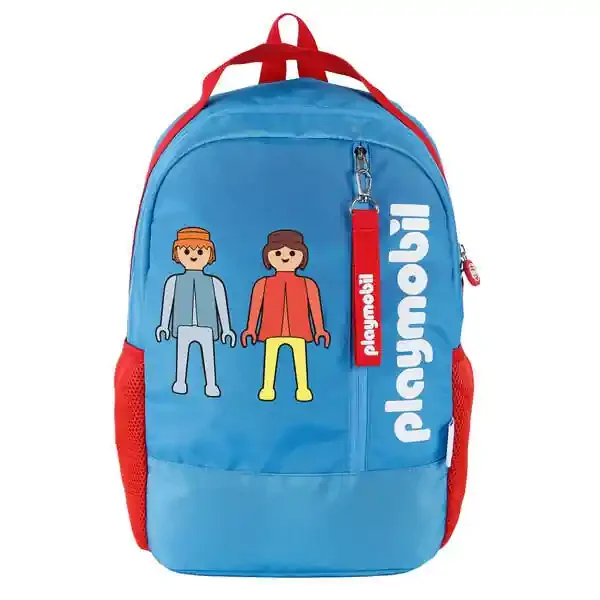 Dohe Mochila Grande Playmobil – Fabricada en Poliester – Compartimento Principal con Bolsillo Acolchado – Bolsillos Laterales para Bebidas – Tirantes Reforzados y Ajustables – Espalda Acolchada