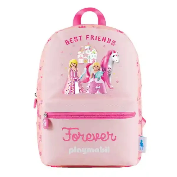 Dohe Mochila Infantil de Poliester – Tirantes Anchos Reforzados – Amplio Compartimento Principal con Cierre de Cremallera – Bolsillo Interior y Delantero con Cremallera – Acolchada y Reforzada
