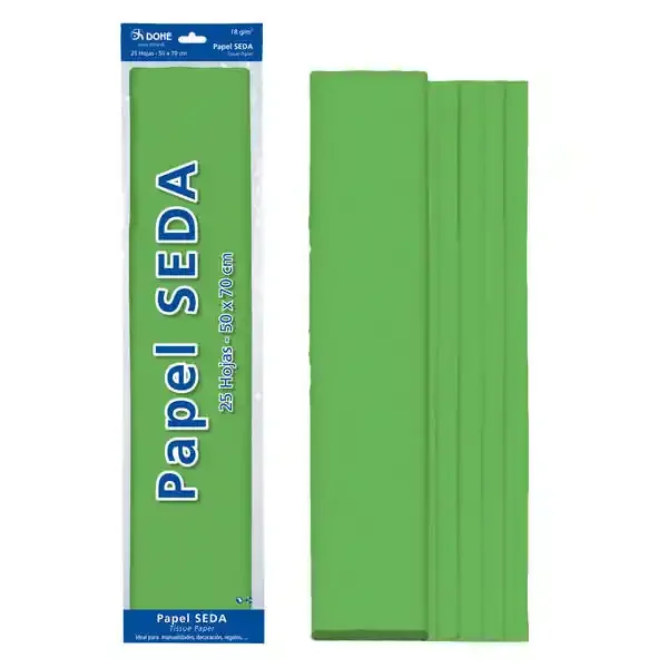 Dohe Papel Seda de 18g – 50x70cm – Ideal para Manualidades y Decoracion – Se Sirve en Bolsas de 25 Hojas