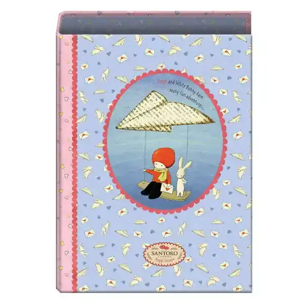 Dohe Santoro Poppi Loves Messenger Carpeta de 4 Anillas Formato Folio – Cubierta de Carton Forrado – Anillas Niqueladas de 40mm