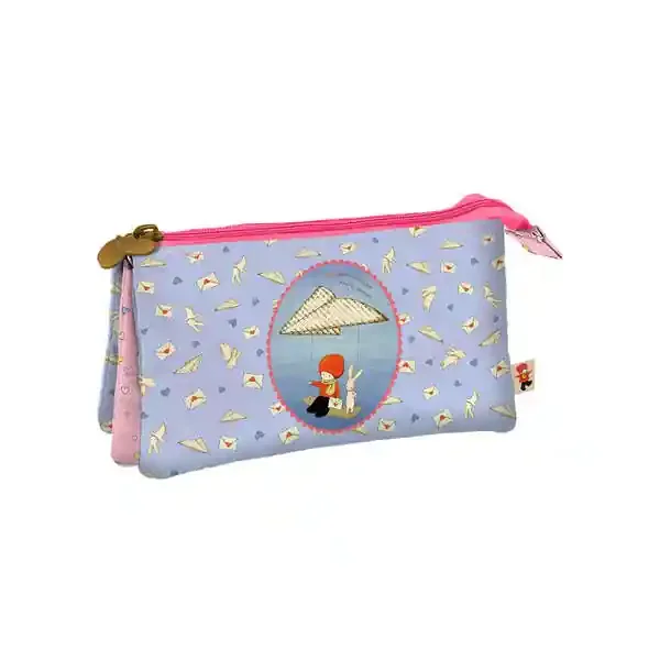 Dohe Santoro Poppi Loves Messenger Portatodo Triple – 3 Compartimentos – Cierres de Cremallera
