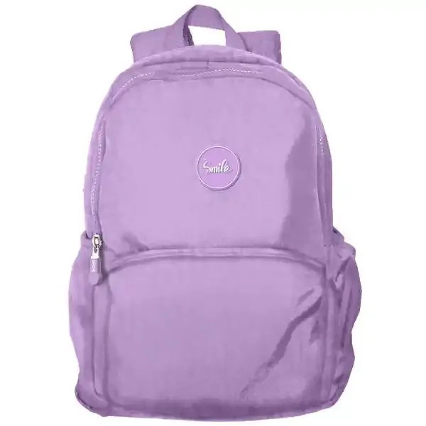 Dohe Serie Pastel Mochila Escolar Mediana – 2 Compartimentos – Tirantes Reforzados y Ajustables – Asa Superior – Color Morado Pastel