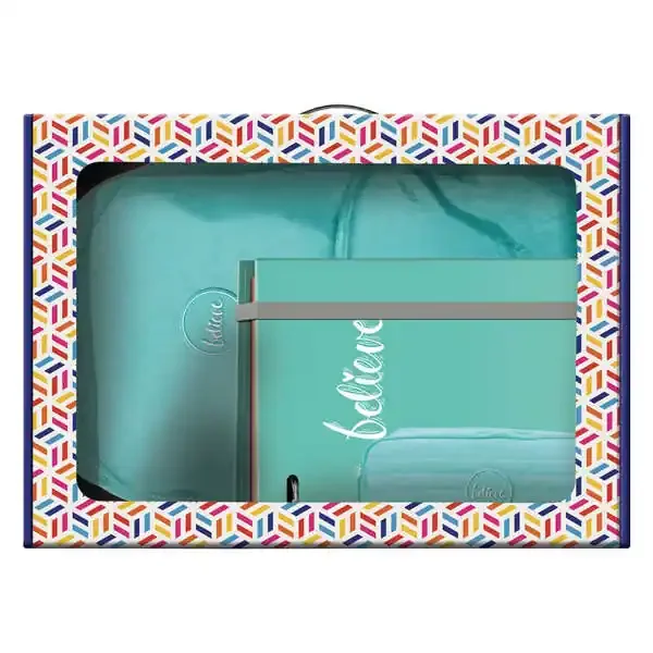 Dohe Serie Pastel Pack de Mochila Mediana + Portatodo Doble + Carpeta de 4 Anillas Formato A4 con Recambio de 100 Hojas – Color Verde Pastel
