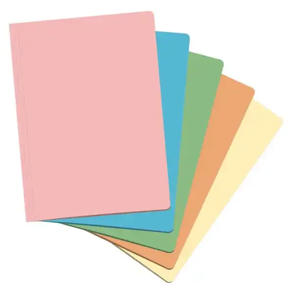 Dohe Subcarpetas Fabricadas en Cartulina de 180gr – con Ranura para Fastener – Resistente y Duradera – Ideal para Organizar Documentos (50 uds)
