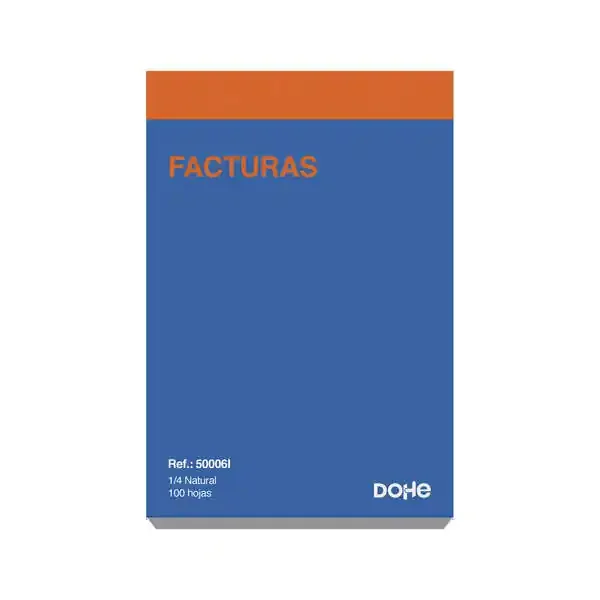Dohe Talonarios Preimpresos a Dos Tintas – 100 Hojas – Cuarto Natural – Sencillo