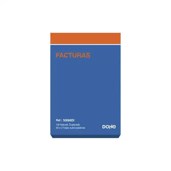 Dohe Talonarios Preimpresos a Dos Tintas en Papel Autocopiativo – 100 Hojas – Octavo Natural – Duplicado