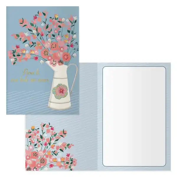 Dohe Tarjeta de Felicitacion de San Valentin – 11.5x17cm – Impresas a Todo Color – Estampaciones con Pelicula de Color – Estampacion en Seco – Papel Offset Blanco de 300gr – Incluye Sobre de Color (6 uds)