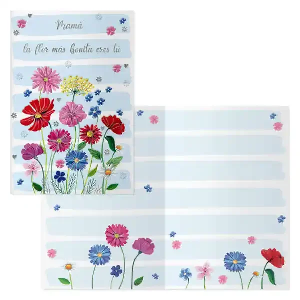 Dohe Tarjeta de Felicitacion Dia de la Madre – 11.5x17cm – Impresas a Todo Color – Estampaciones con Pelicula de Color – Estampacion en Seco – Papel Offset Blanco de 300gr – Incluye Sobre de Color (6 uds)
