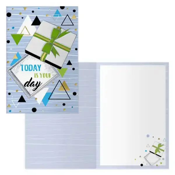 Dohe Tarjeta de Felicitacion Dia del Padre – 11.5x17cm – Impresion a Todo Color – Estampaciones con Pelicula de Color – Estampacion en Seco – Papel Offset Blanco de 300gr – Incluye Sobre de Color (6 uds)