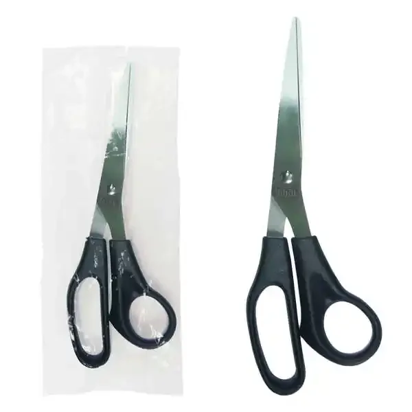 Dohe Tijera de Acero Inoxidable – Puntas Redondeadas – Mango Ergonomico de Plastico – Color Negro – en Bolsa de Plastico Individual