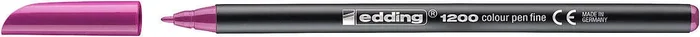 Edding 1200 Rotulador Permanente – Punta Redonda – Trazo entre 0.5 y 1 mm. – Tinta con Base de Agua – Color Magenta (5 uds)
