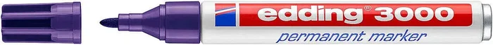 Edding 3000 Rotulador Permanente – Punta Redonda de 1.5mm – Trazo entre 1.5 y 3mm – Recargable – Secado Rapido – Color Violeta (10 uds)