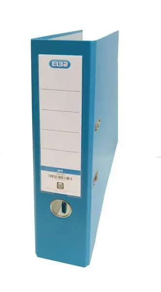 Elba Archivador Palanca Rado Top Folio – Lomo 80mm – Forrado Exterior Plastico – Interior Papel – Color Turquesa (10 uds)
