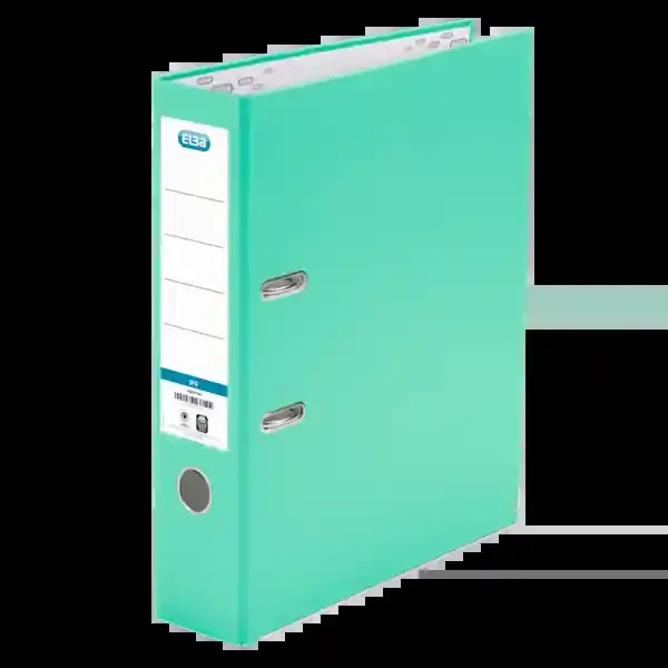 Elba Archivador Palanca Rado Top Folio – Lomo de 80mm – Forrado Exterior de Plastico – Interior de Papel – Color Menta (10 uds)