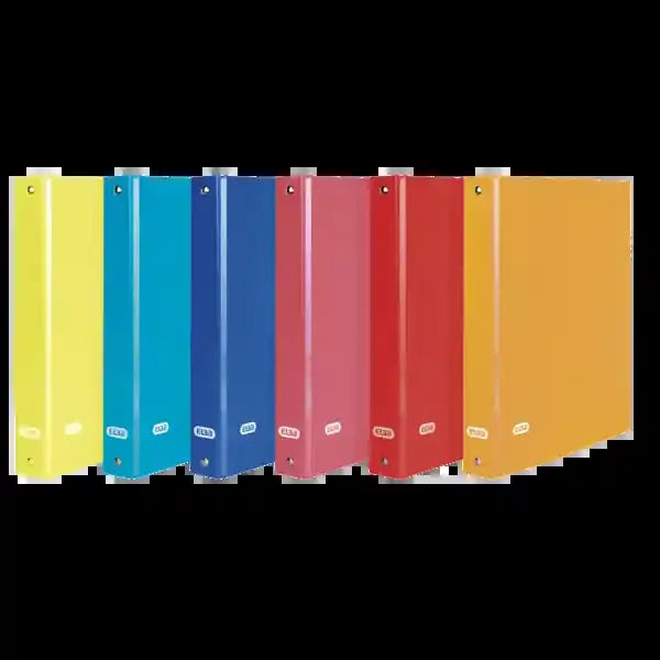 Elba Color Life Carpeta de Anillas Folio Lomo 50mm 2Dx40 – Tamaño Folio – Capacidad para 40 Hojas – Resistente y Duradera – Colores Surtidos (12 uds)