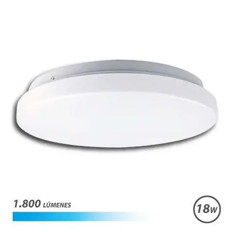 Elbat Aplique Redondo de Techo LED 18W 1800lm – 6500K Luz Fria – Diametro 30cm